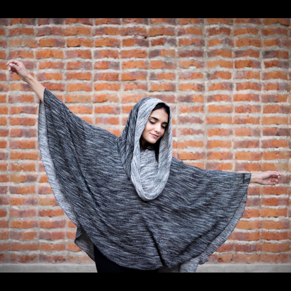 Flowy hoodie cape yoga style